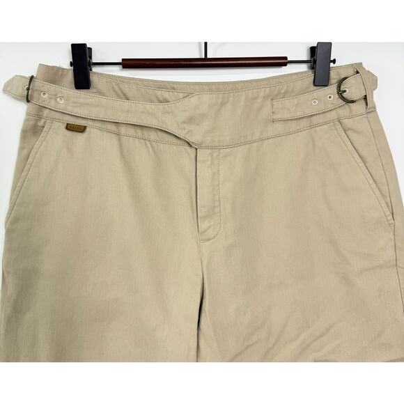 Ralph by Ralph Lauren Cropped Khaki Pants Womens Size 6 Office Minimalist - Picture 2 of 6